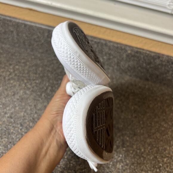 Converse All Star Slip On Light Gray Lace Canvas Shoes Womens Sz 9 Stretch Back - Picture 7 of 11